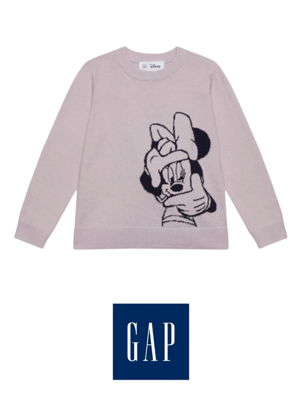 GAP Kids Lilac Disney Minnie Mouse Knit Sweater NWT Size 2T 3T 4T 5T